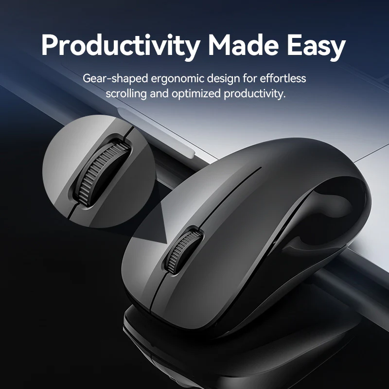 Vention Wireless Full-Sized Silent Keyboard and Mouse Combo Black Slim Type - Image 14
