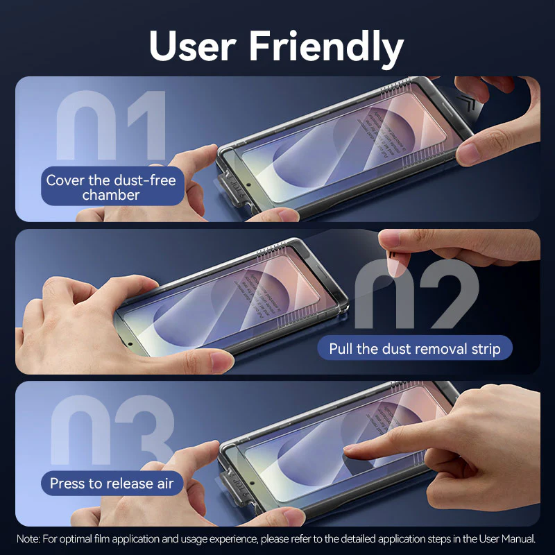 Vention HD Tempered Glass Screen Protector for Samsung Galaxy S25 6.2" with Dust-Free Installation Tool - Image 13