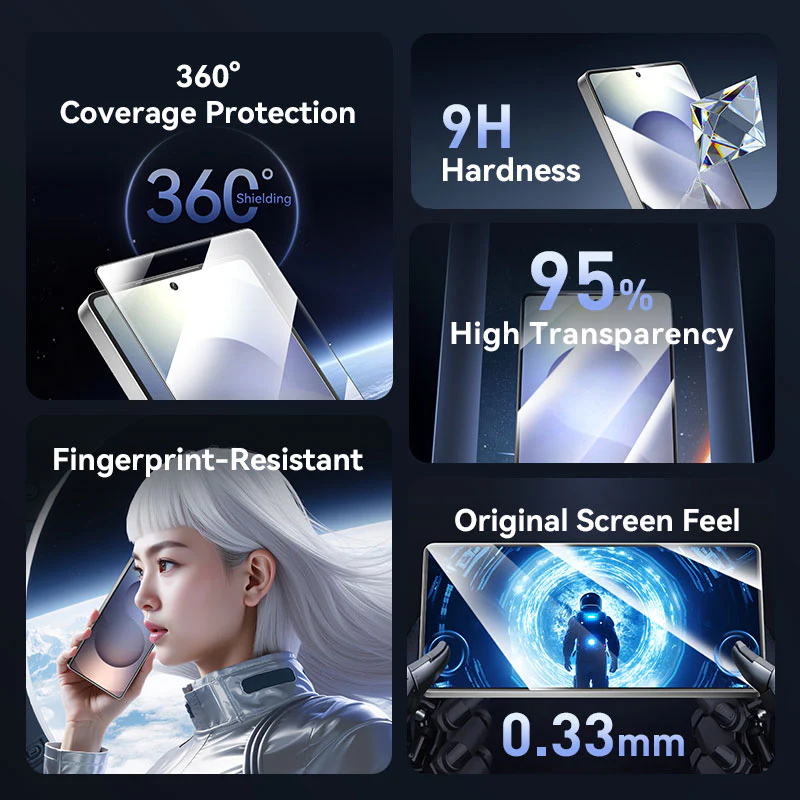 Vention HD Tempered Glass Screen Protector for Samsung Galaxy S25 6.2" with Dust-Free Installation Tool - Image 5