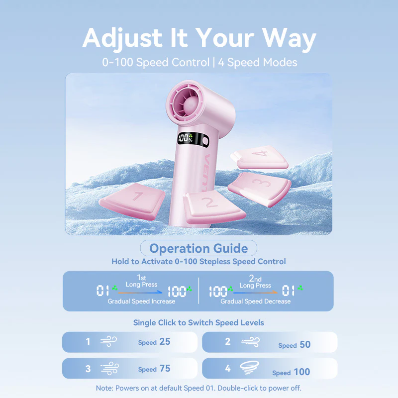 Vention Mini Handheld High-Speed Fan - Image 10