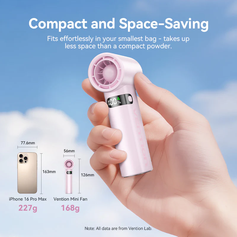 Vention Mini Handheld High-Speed Fan - Image 8