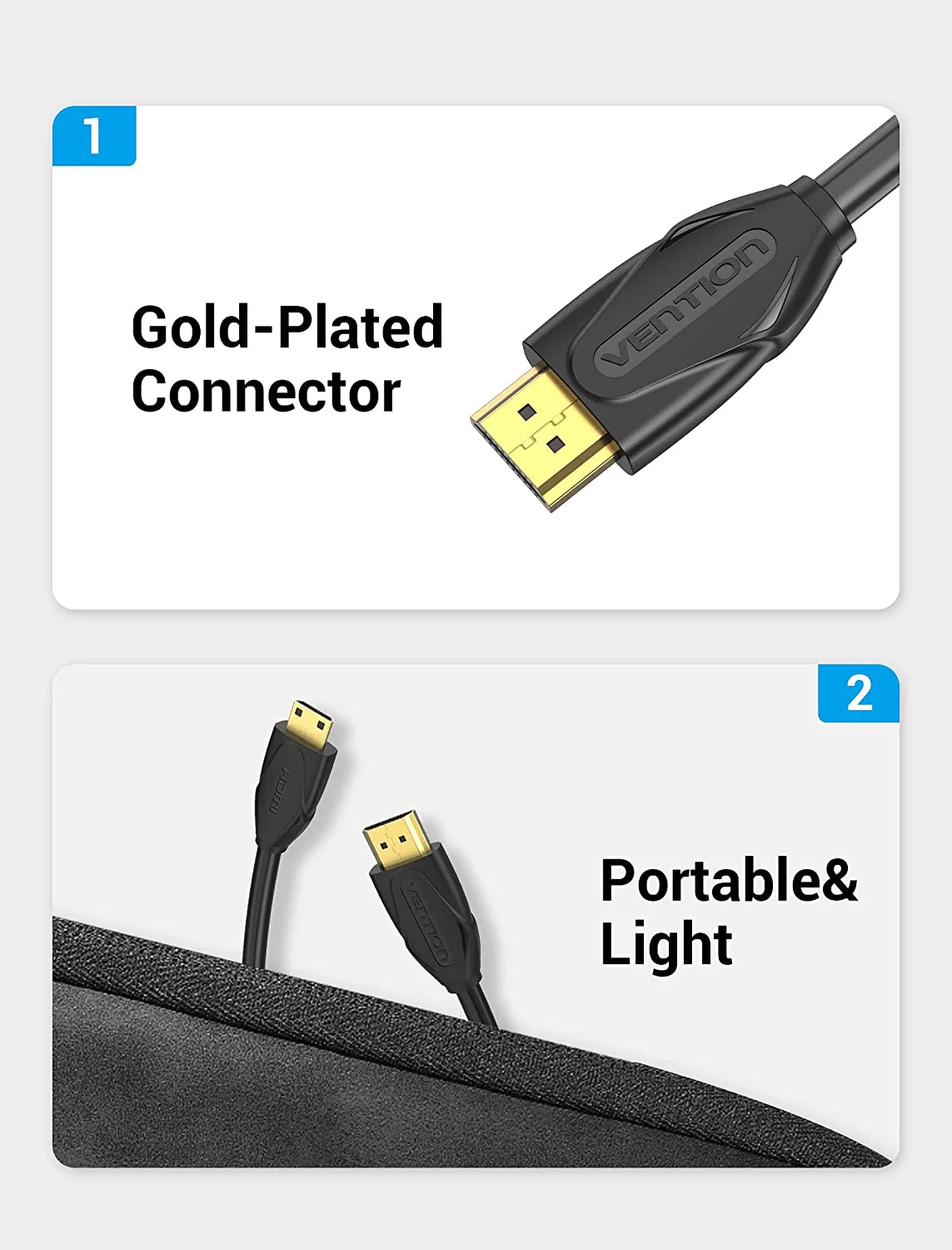 Vention Mini HDMI™ Cable Black - Image 5