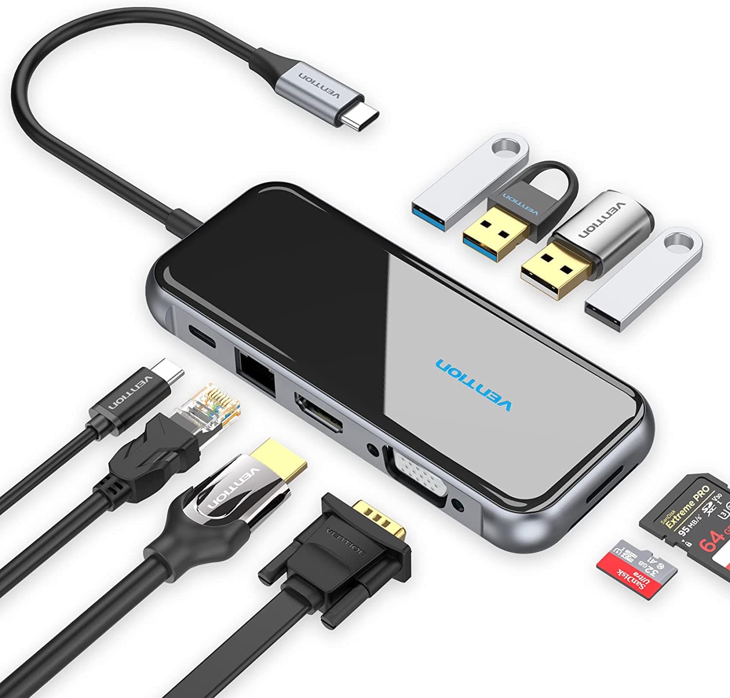 Vention 10-in-1 USB-C Docking Station - Image 3