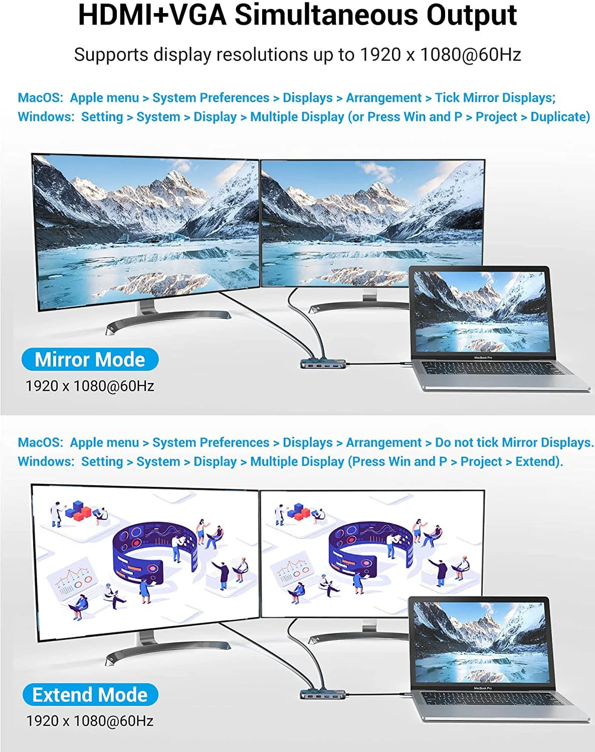 Vention 10-in-1 USB-C Docking Station - Image 4