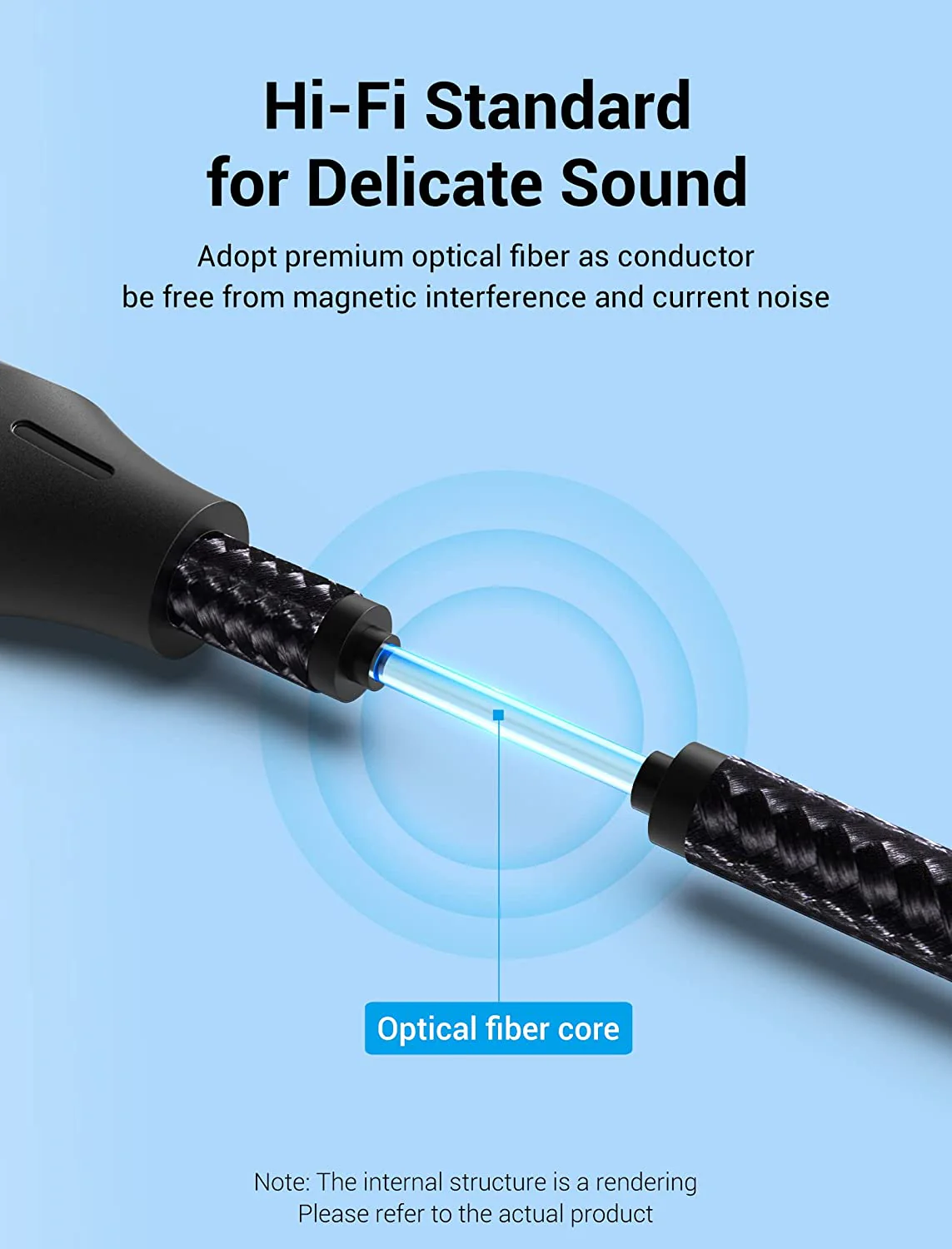 Vention Optical Fiber Audio Cable Aluminum Alloy Type Gray - Image 5