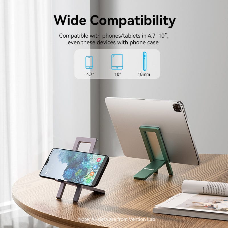 Vention Portable Phone Stand for Desk Black Aluminium Alloy Type - Image 9