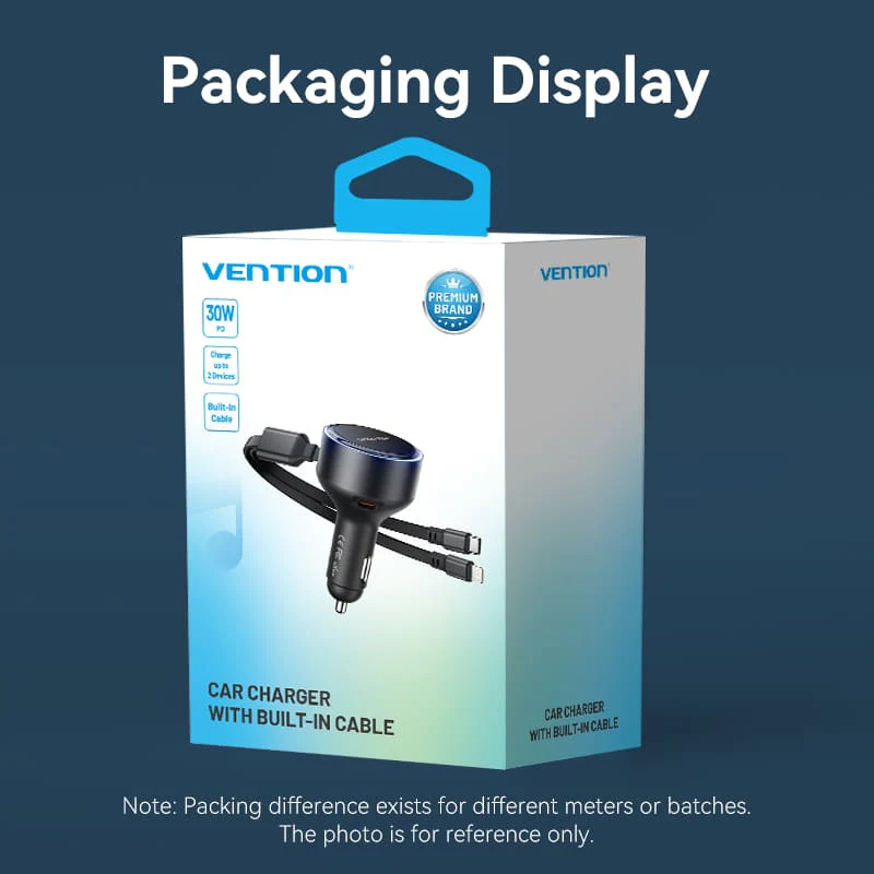 Vention Car Charger with Built-In Cable - Image 17
