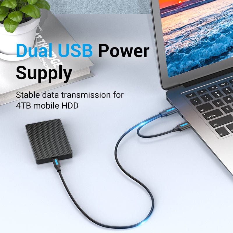 Vention USB 2.0 A Male to USB-C Male Cable with USB Power Supply PVC Type - Image 5