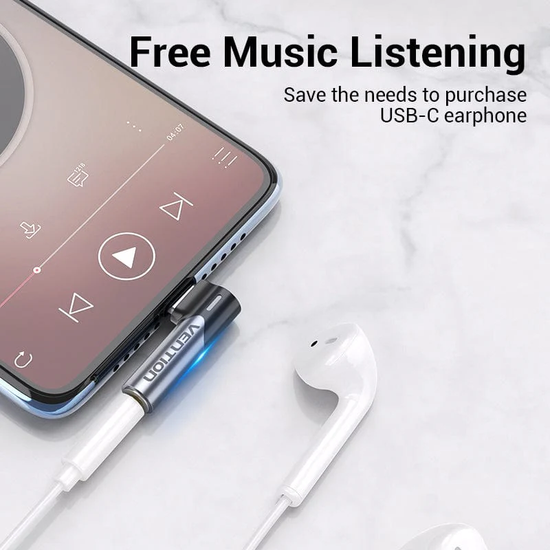 Vention USB-C Male to 3.5mm Female Audio Adapter Aluminum Alloy Type - Image 6