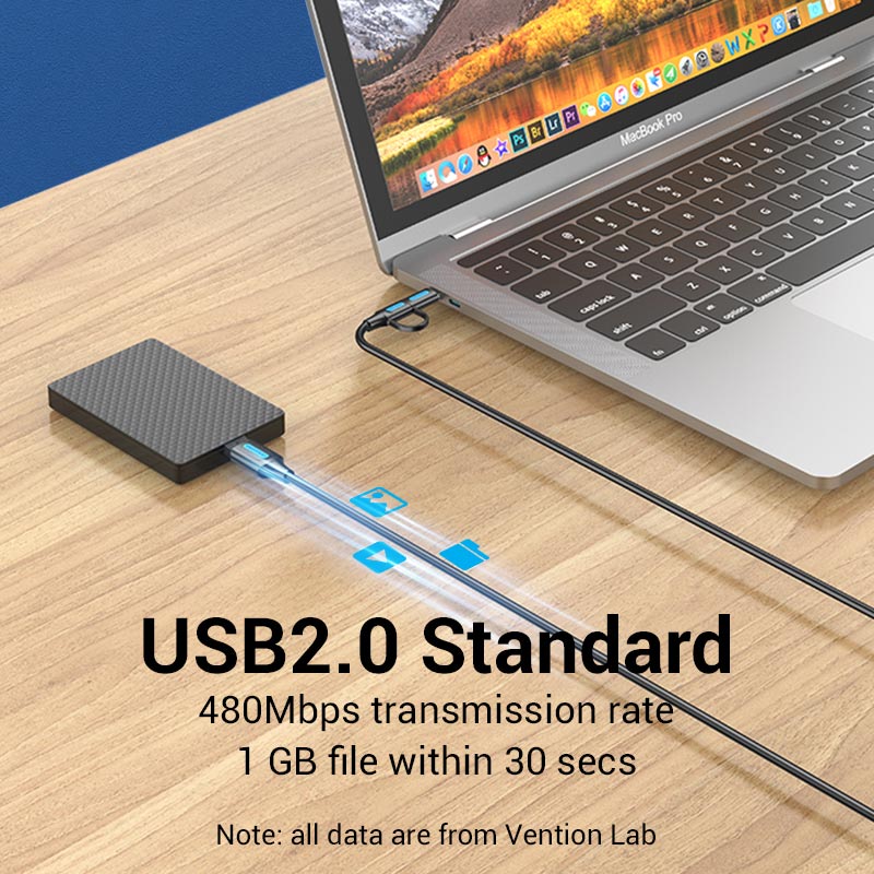 Vention USB 2.0 A Male to 2-in-1 Micro-B&USB-C Male 3A Cable - Image 9