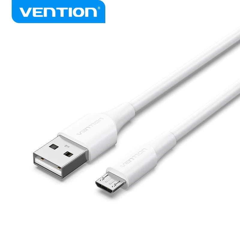 USB 2.0 A Male to Micro-B Male 2A Cable Black/White - Image 10