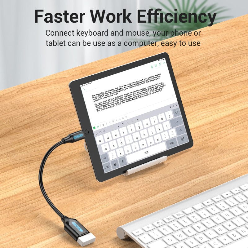 Vention USB 2.0 C Male to A Female OTG cable 0.15M Black PVC Type - Image 5