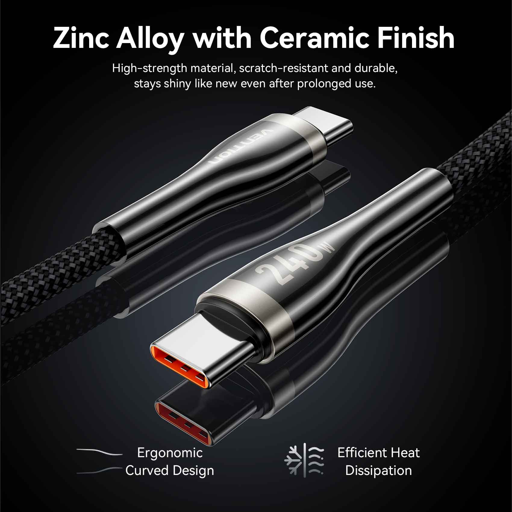 Vention USB 2.0 C Male to C Male 5A Cable - Image 7