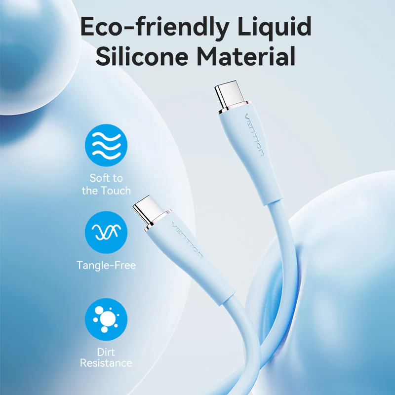 Vention USB 2.0 Type-C Male to 2 Type-C Male 5A Cable Silicone Type - Image 12
