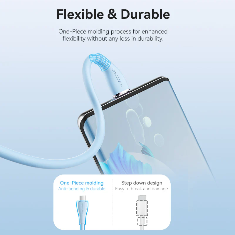 Vention USB 2.0 Type-C Male to 2 Type-C Male 5A Cable Silicone Type - Image 13