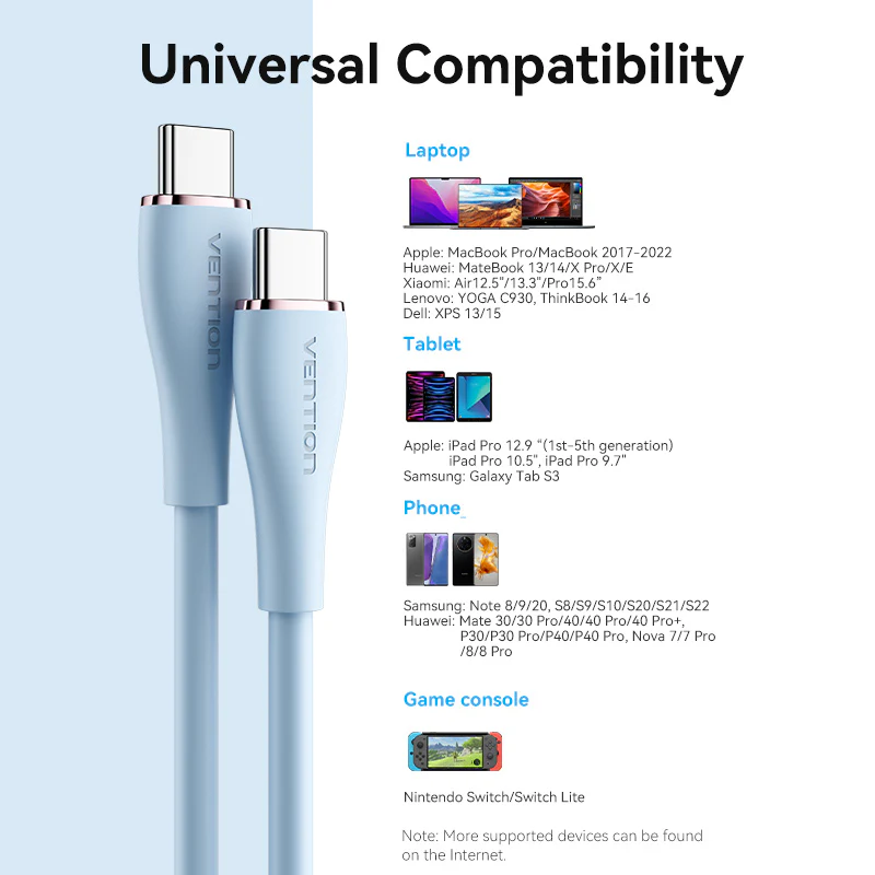 Vention USB 2.0 Type-C Male to 2 Type-C Male 5A Cable Silicone Type - Image 16