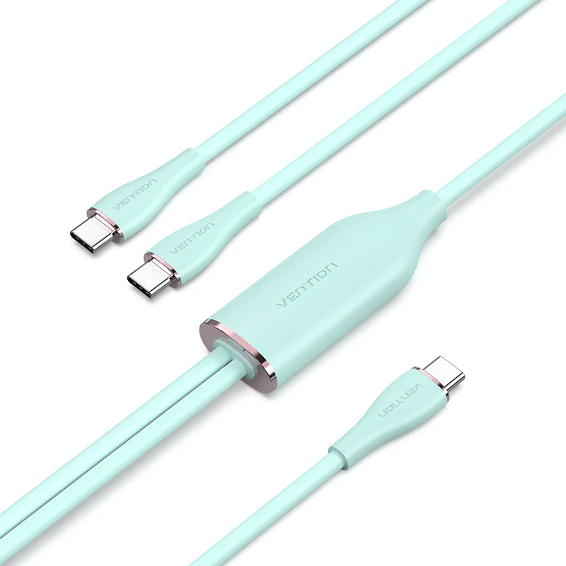 Vention USB 2.0 Type-C Male to 2 Type-C Male 5A Cable Silicone Type - Image 5