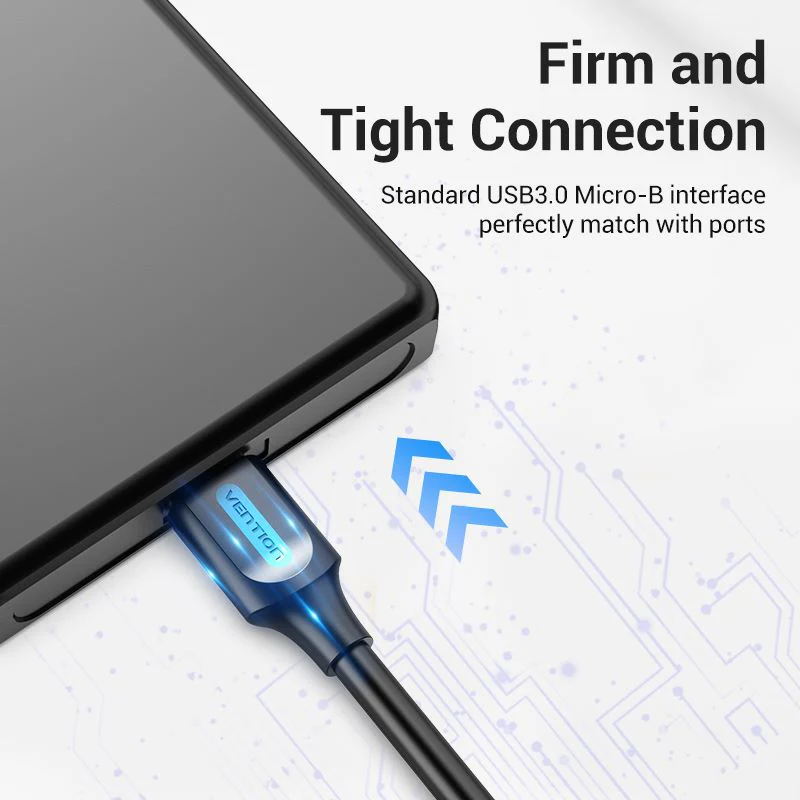 Vention  USB 3.0 A Male to Micro-B Male Cable with USB Power Supply PVC Type - Image 7