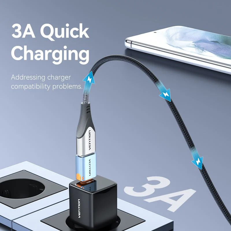 Vention USB 3.1 Type-C Male to USB Female OTG Adapter with Lanyard Aluminum Alloy Type - Image 7