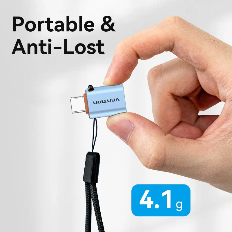 Vention USB 3.1 Type-C Male to USB Female OTG Adapter with Lanyard Aluminum Alloy Type - Image 9