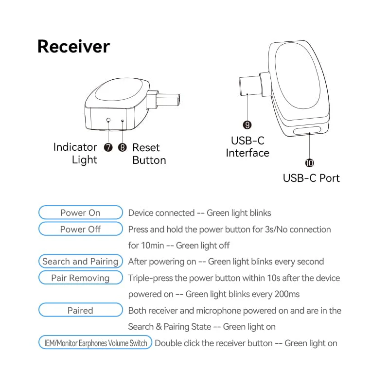 Vention USB-C 2-Pack Wireless Lavalier Microphone Black Type - Image 15
