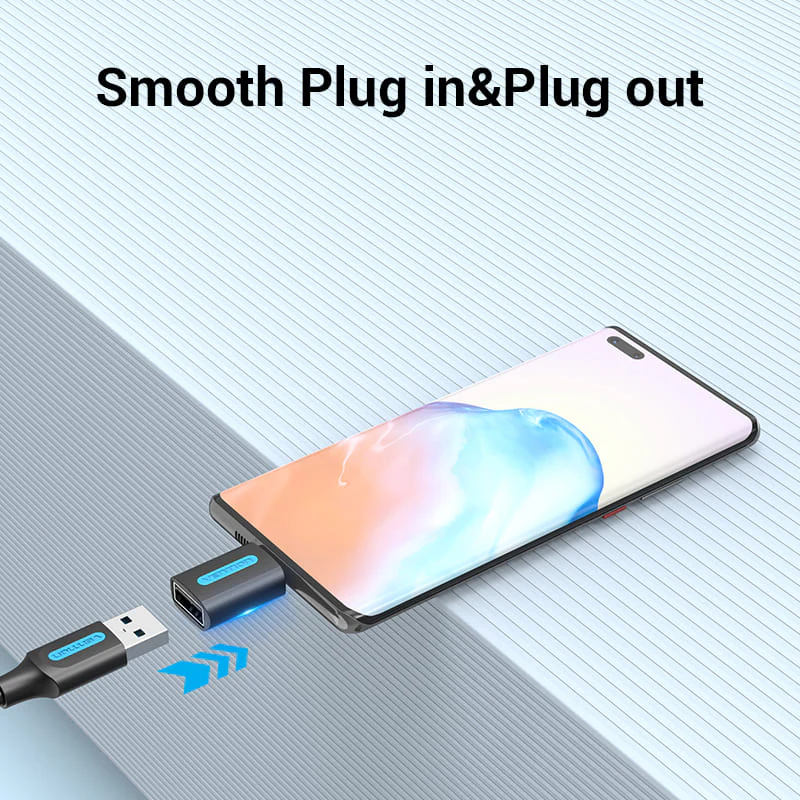 Vention USB-C Male to USB 2.0 Female OTG Adapter Black PVC Type - Image 10