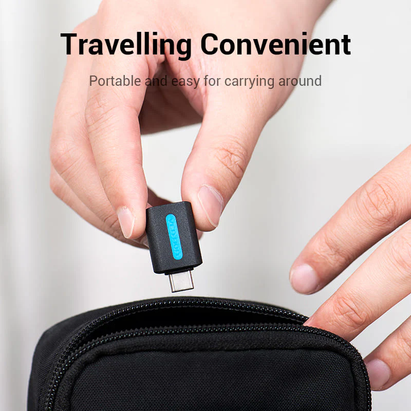 Vention USB-C Male to USB 2.0 Female OTG Adapter Black PVC Type - Image 11