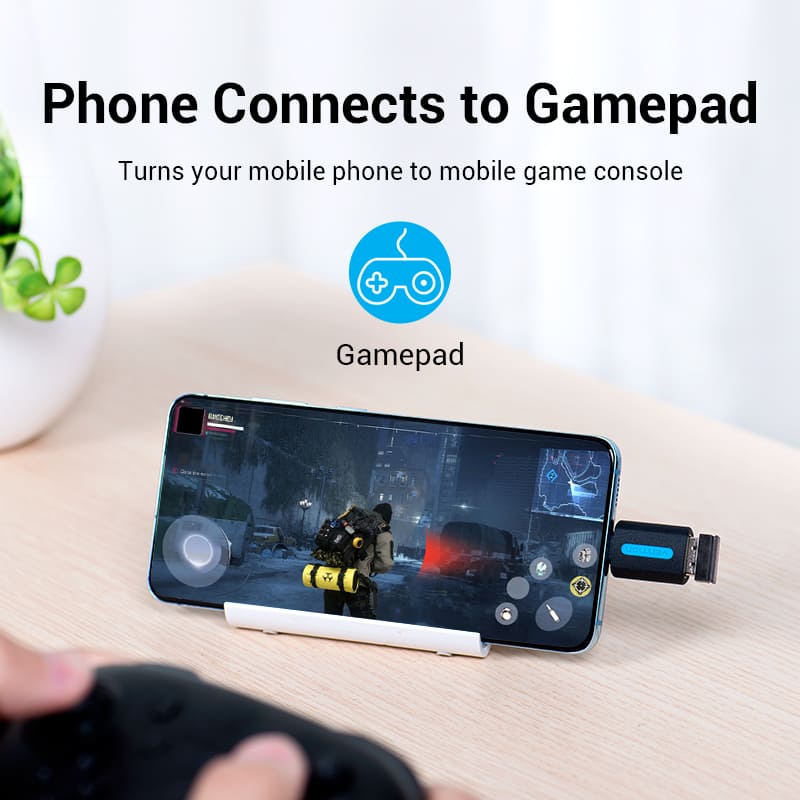 Vention USB-C Male to USB 2.0 Female OTG Adapter Black PVC Type - Image 5