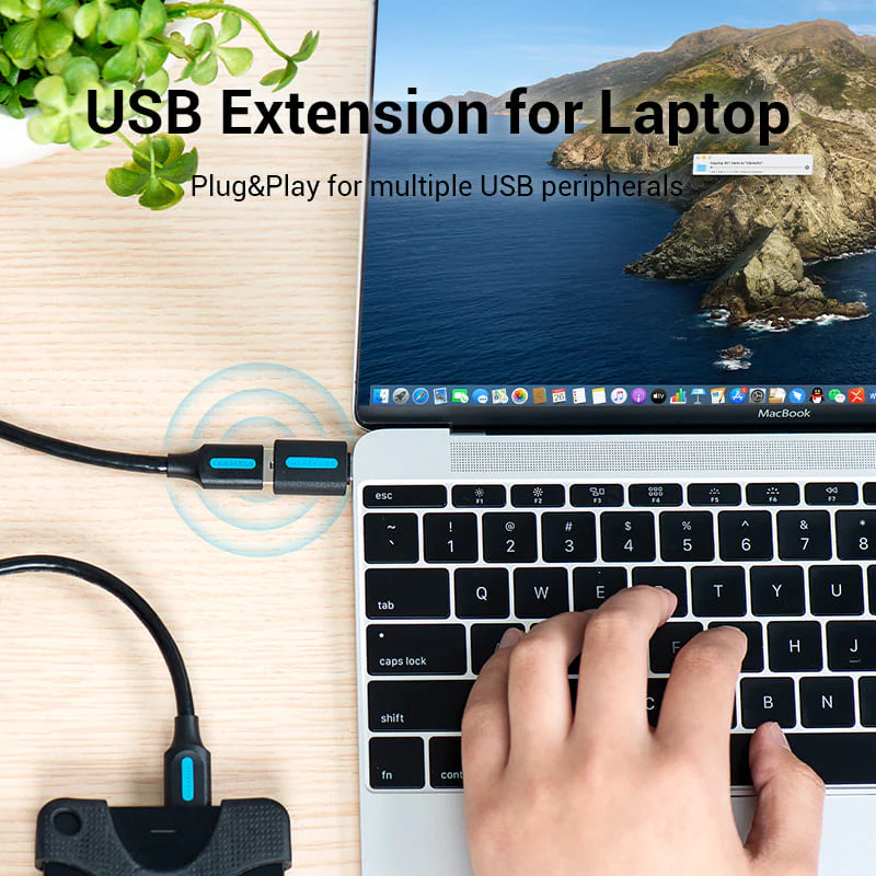 Vention USB-C Male to USB 2.0 Female OTG Adapter Black PVC Type - Image 6