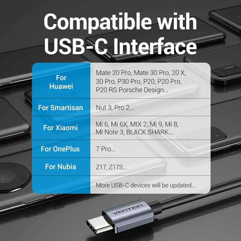 Vention USB-C Male to 3.5mm Female Audio Adapter with Fast Charging Port - Image 5