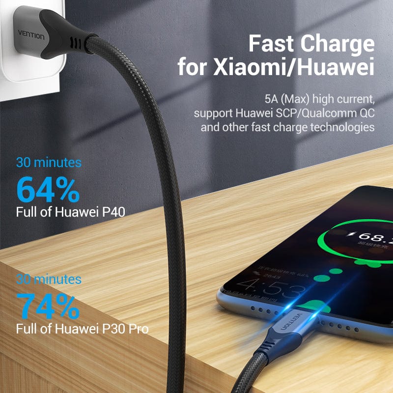 Vention USB-C to USB 2.0-A Fast Charging Cable Aluminum Alloy Type - Image 3