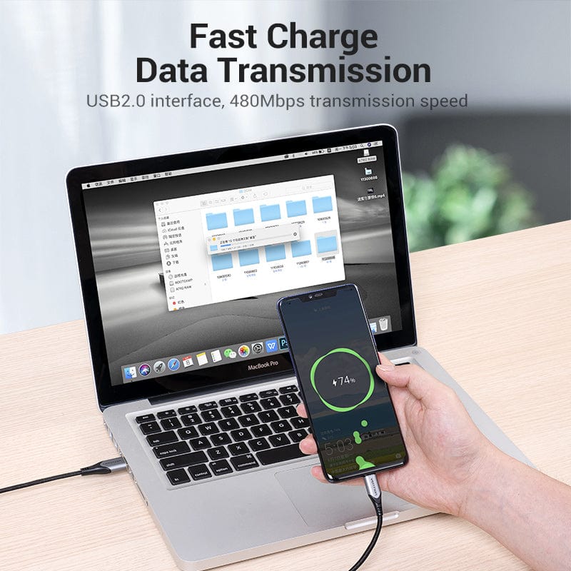 Vention USB-C to USB 2.0-A Fast Charging Cable Aluminum Alloy Type - Image 6