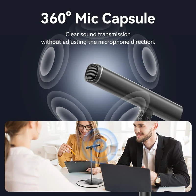 Vention USB Desktop Microphone with Mute Button Black - Image 5