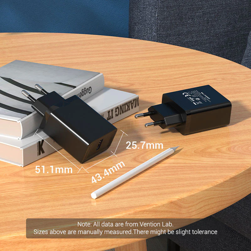 Vention 1-Port USB Wall Charger 22.5W EU-Plug - Image 13