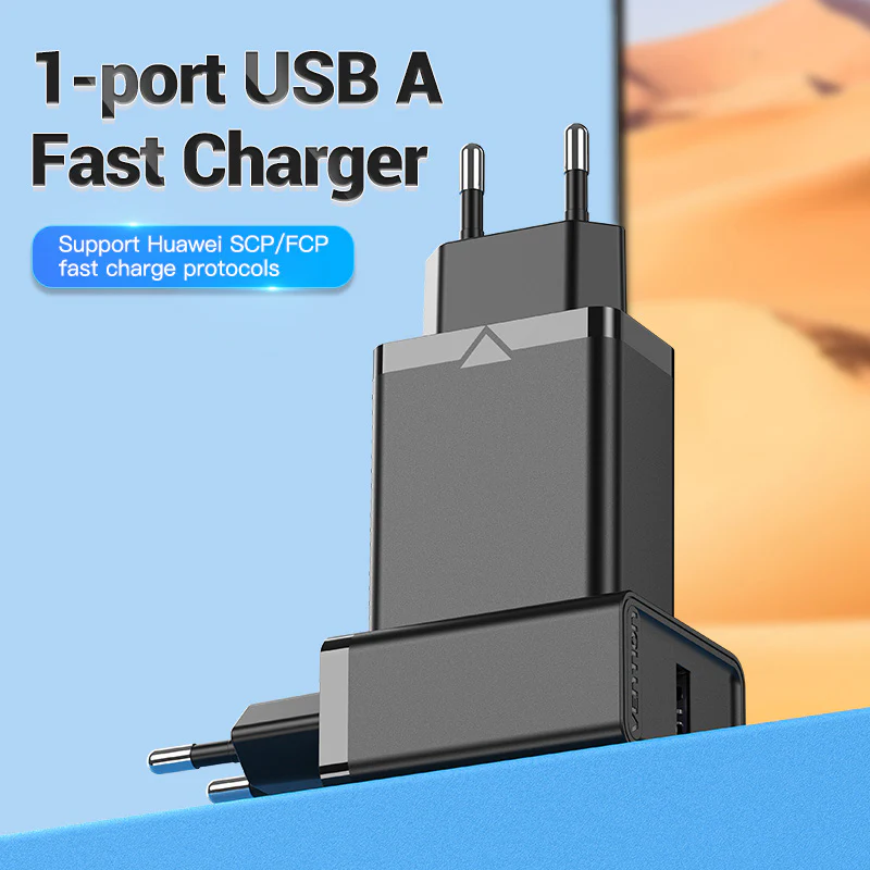 Vention 1-Port USB Wall Charger 22.5W EU-Plug - Image 3