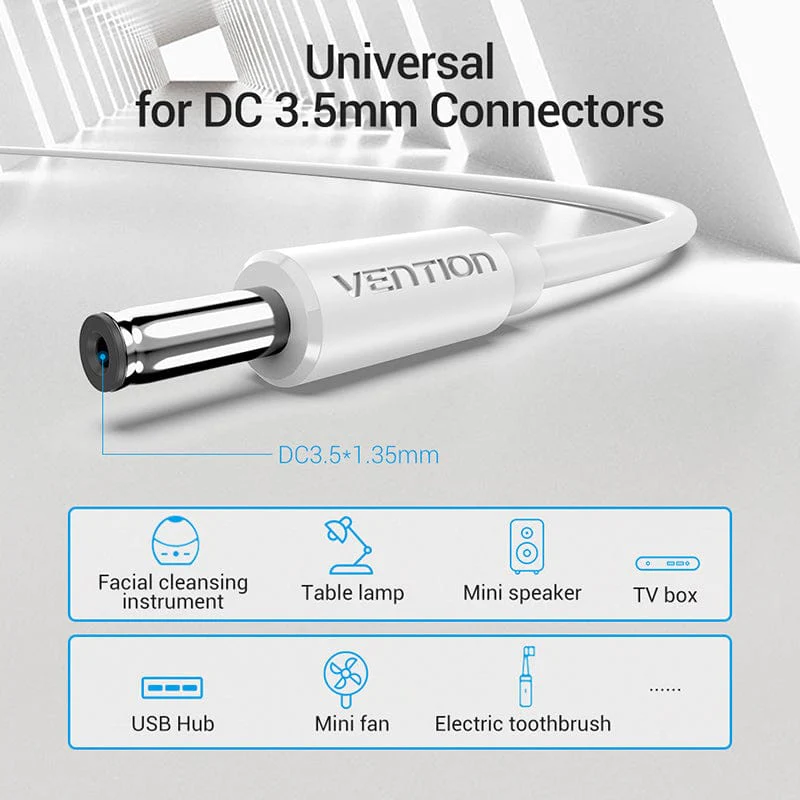 USB to DC 3.5mm Power Cable USB A to 3.5 Jack Connector 5V Power Supply Adapter for Fans USB HUB DC 5.5mm Charging Cable - Image 6
