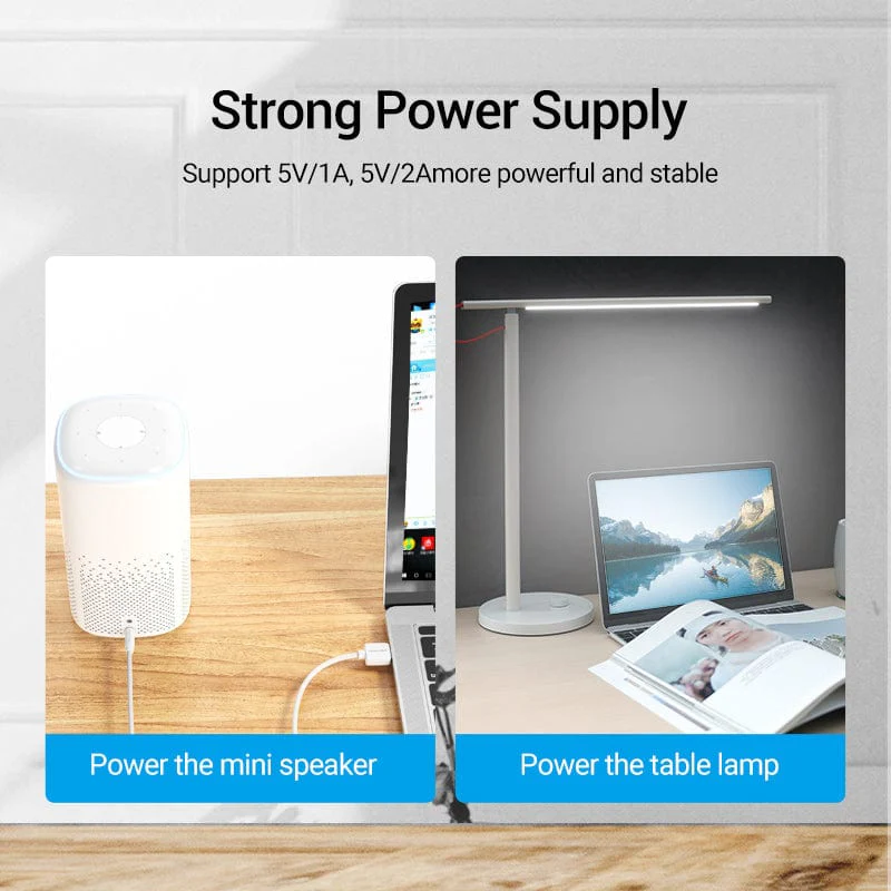 USB to DC 3.5mm Power Cable USB A to 3.5 Jack Connector 5V Power Supply Adapter for Fans USB HUB DC 5.5mm Charging Cable - Image 8