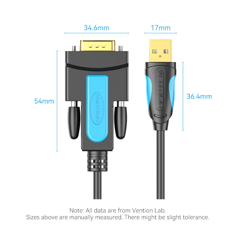 Vention USB to RS232 Serial Adapter Black - Image 10