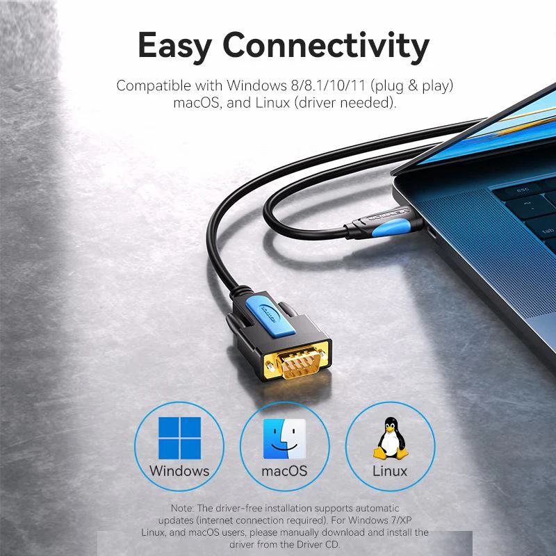 Vention USB to RS232 Serial Adapter Black - Image 6