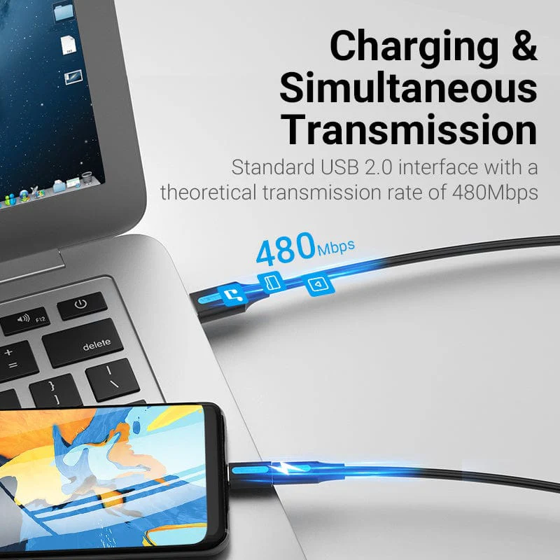 Vention USB-C Male to Micro USB 2.0 B Female Adapter Black PVC Type - Image 4
