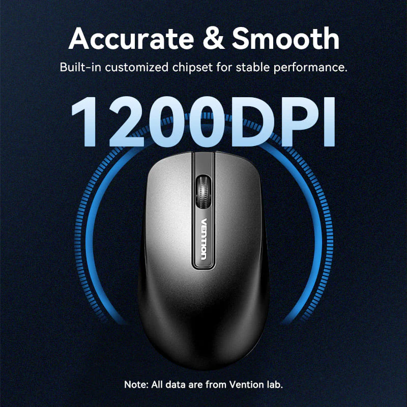 Vention USB Wired Full-Sized Keyboard and Mouse Combo Black Slim Type - US English Layout - Image 8