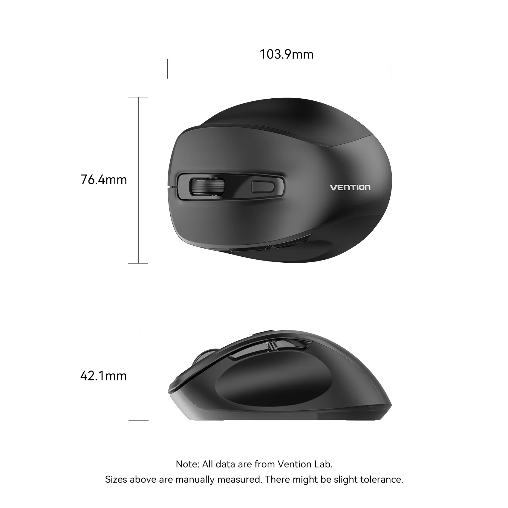 Vention 2.4G Wireless Ergonomic Mouse - Image 15
