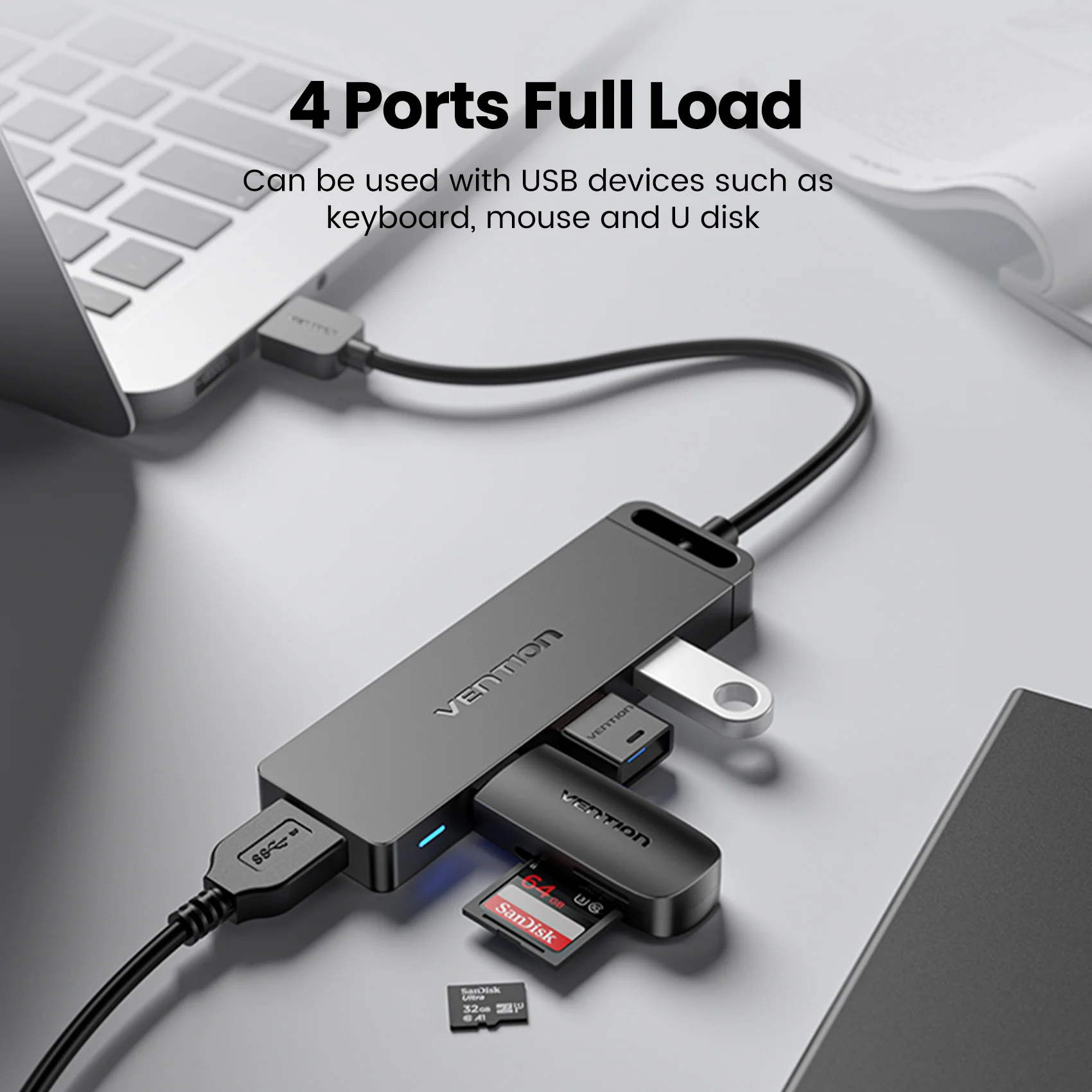 Vention 5-in-1 USB 3.0 Hub - Image 3
