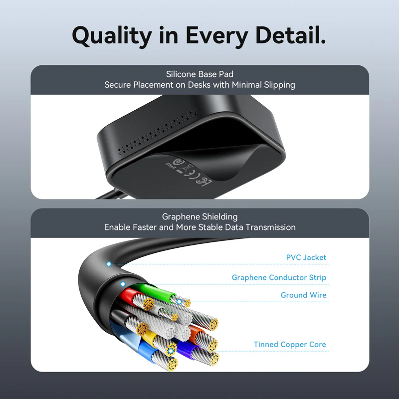 Vention USB 3.0 to USB 3.2 Gen 1 Type-C/USB 3.0*3/USB-C Desk Hub Black - Image 8