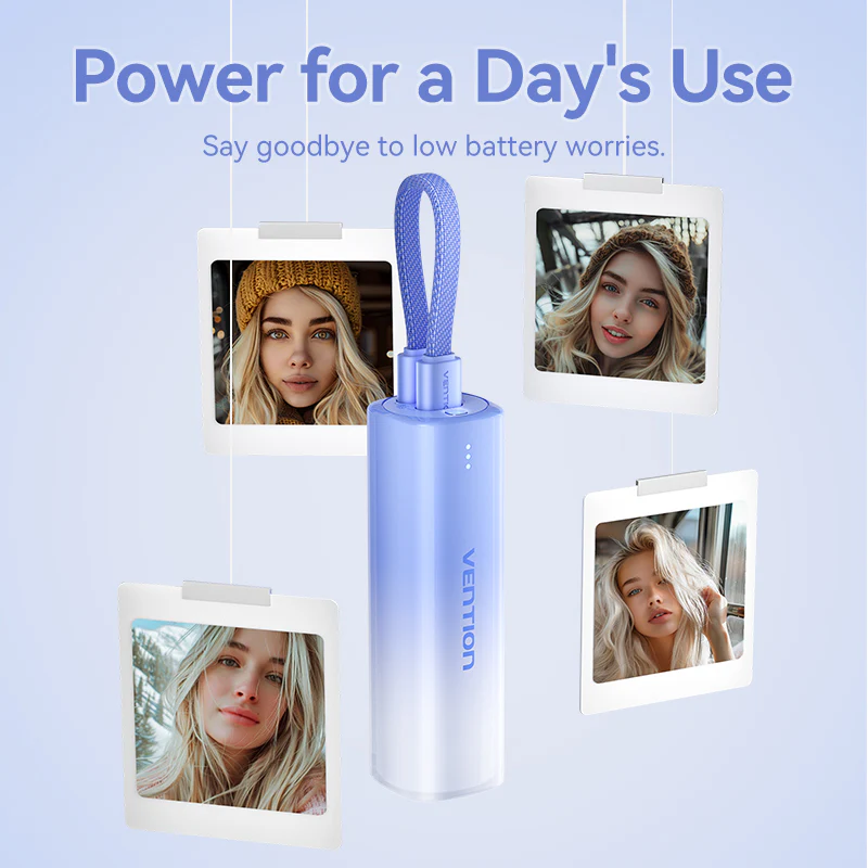 Vention 5000mAh Power Bank Compact with Built-in Cable——On Promotion - Image 6