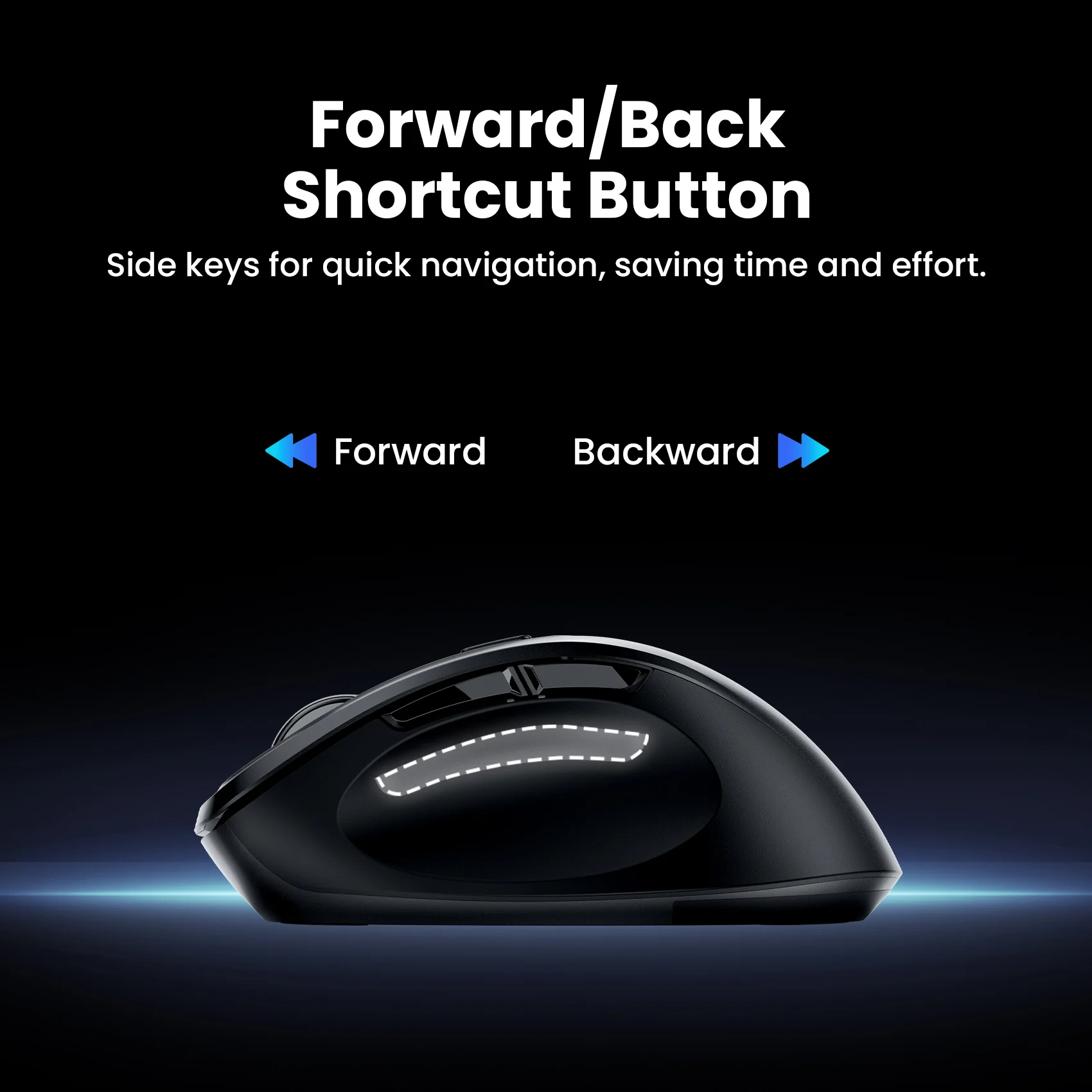 Vention 6-Button 2.4GHz + Bluetooth 5.1 Wireless Ergonomic Mouse Black Silent Type - Image 8