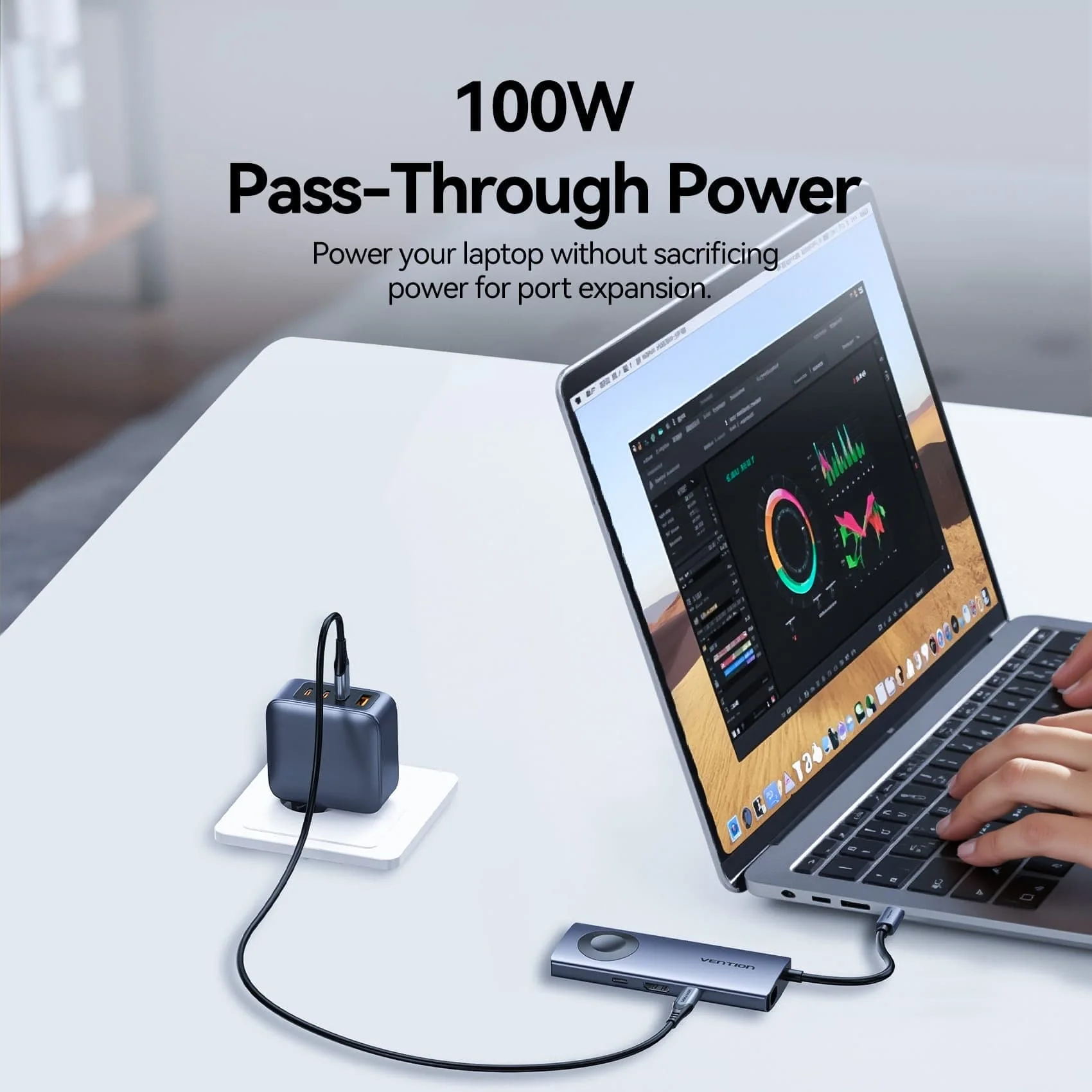 Vention 6-in-1 USB-C Wireless Charging Docking Station - Image 7