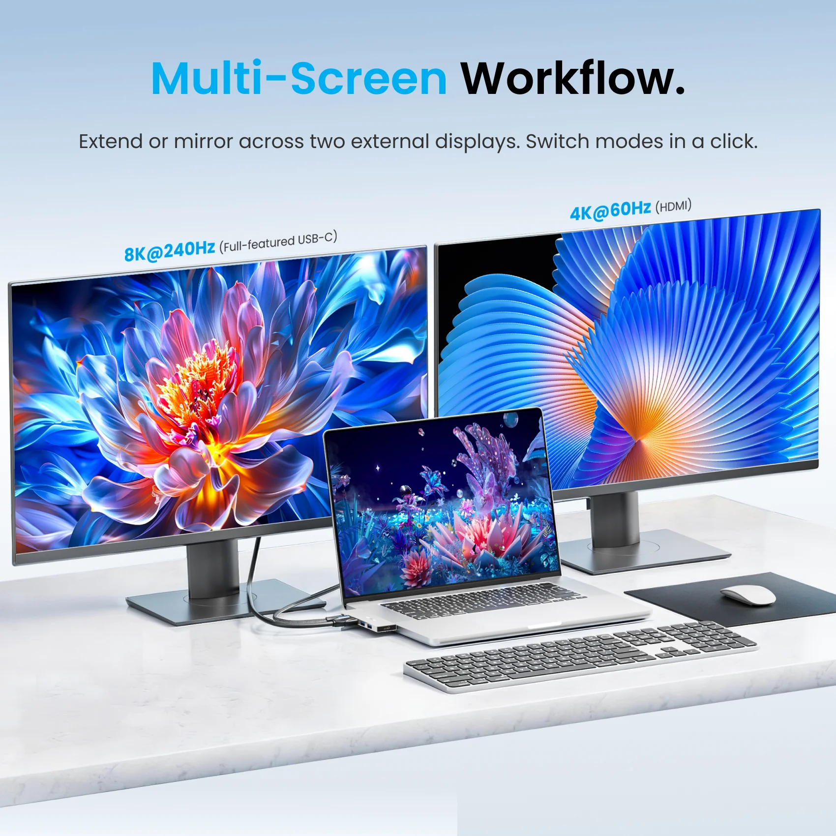 Vention 6-in-2 USB-C Plug-in Docking Station - Image 9