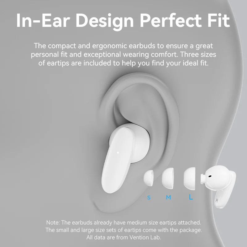 Vention Bluetooth 5.3 Earphones TWS True Wireless Earbuds - Image 17