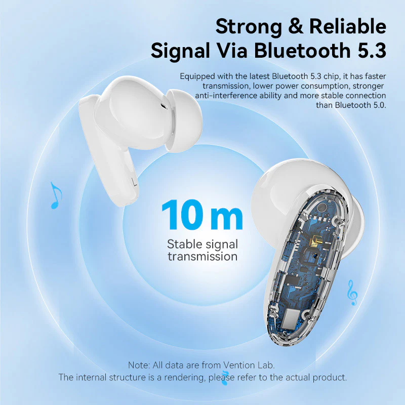 Vention Bluetooth 5.3 Earphones TWS True Wireless Earbuds - Image 8